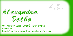 alexandra delbo business card